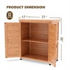 SKRAN Potting Bench with Storage Cabinet and Metal Table Top for Outdoor Patio,Outdoor Work Station Table - 3 of 4