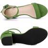 Allegra K Women's Open Toe Adjustable Ankle Strap Block Low Heel Sandals - 4 of 4