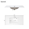 NicBex 30/36/60/72"Bathroom Vanity Set with Ceramic Sink,2 Doors&1 Drawer,Multifunctional Storage Cabinet Combo,4" Faucet Hole(No Faucet) - 4 of 4