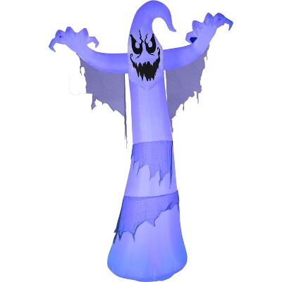 Gemmy Lightshow Airblown ShortCircuit Ghoul Ghost Giant (Black Light) , 12 ft Tall, white