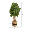 Nearly Natural 5-ft Fiddle Leaf Fig Artificial Tree in Handmade Natural Cotton Planter - 2 of 4