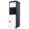 Vynxaria Black & White Parcel Mailbox - Secure Code Lock Delivery Box, 42" Tall - 2 of 4