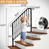 Karl Home 3-Step Black Iron Outdoor Handarail with Plastic Decoration - 2 of 4