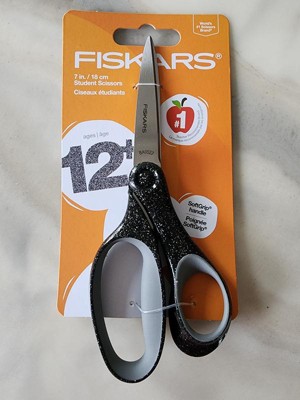 Tijeras Fiskars SoftGrip niños grandes 6 negras y rojas rayas cebra nuevas  en paquete suministros escolares 20335067769