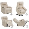 Grungis Chenille Lift Massage Chairs,Recliner Chairs with Massage and Heating for Living Room - 4 of 4