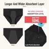 CARER Menstrual Underwear for Women Lace Period Panties Leak-proof Washable - Mild Absorbency 2pk - 3 of 4
