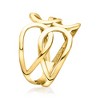 Ross-Simons 10kt Yellow Gold Open Double-Loop Ring - 3 of 4