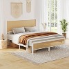 coucheta Rattan Bed Frame with Headboard,Heavy Duty Sturdy Steel Slat Support, No Box Spring Needed - 3 of 4