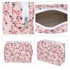 Unique Bargains Portable Flower Cosmetic Bag Pink 1 Pc - 3 of 3