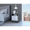TIRAMISUBEST Black Nightstand with Metal Handles, Industrial Bedroom Storage - 3 of 4