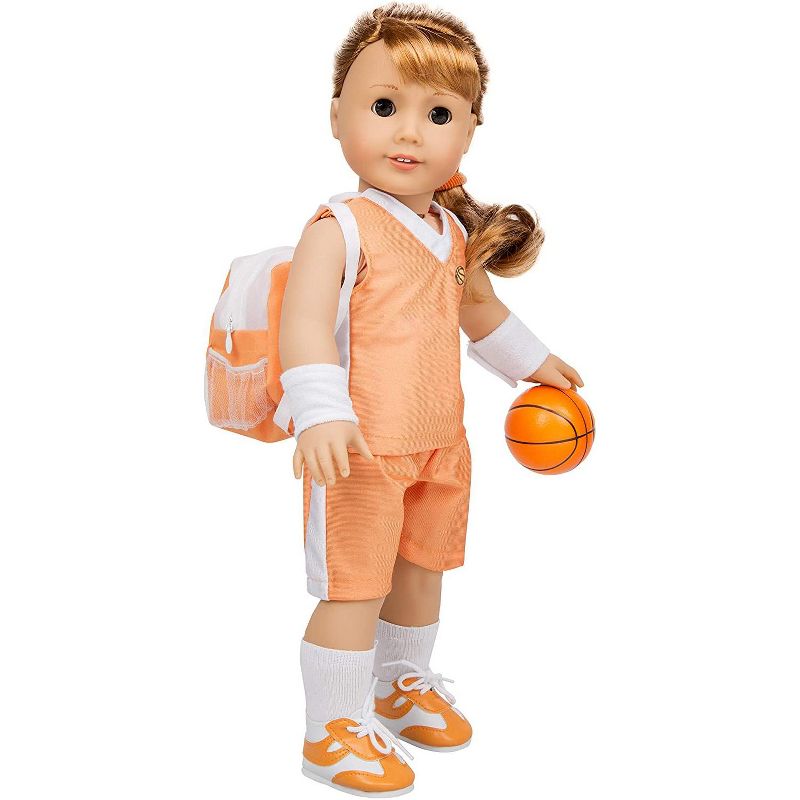 Dress Along Dolly Basketball Uniform Outfit for American Girl Doll, 3 of 5