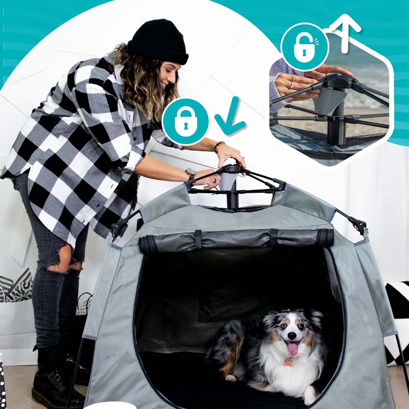 POP 'N GO Puppy Playpen - Durable, Portable Dog Playpen for Small Dogs & Cats w/ Travel Bag, 5 of 8