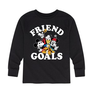 Boys' - Disney - Mickey And Friends Friend Goals Long Sleeve Graphic T-Shirt - 1 of 4