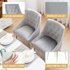 DYHOME Modern Dining Chairs Set of 4, Mid Century Dining Chairs with 5.12” Cushions, Velvet Upholstered Dining Chairs with Back Pull Rod - 4 of 4