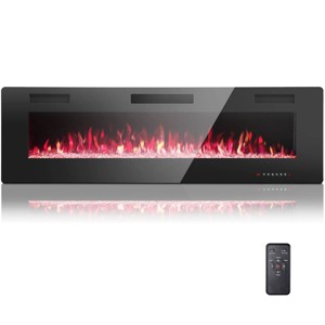 Kismile Ultra-Thin Electric Fireplace, Featuring Low-Noise Operation (Sleep Mode), Supports Built-In Or Wall-Mounted Installation - 1 of 4