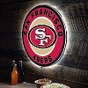 Evergreen Ultra-Thin Edgelight LED Wall Decor, Round, San Francisco 49ers- 23 x 23 Inches Made In USA - 2 of 4