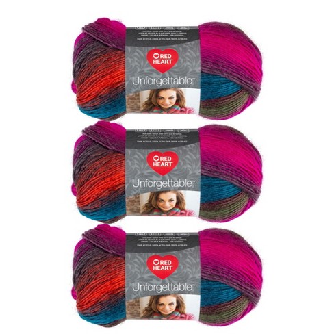 Red Heart Boutique Unforgettable Gotham Yarn - 3 Pack Of 100g/3.5oz -  Acrylic - 4 Medium (worsted) - 270 Yards - Knitting/crochet : Target