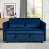 NicBex 3 in 1 Convertible Sofa Bed Loveseat Couch with Pull Out Bed & Side Pockets,Upholstered Velvet Sleeper Sofa for Living Room,Bedroom - 4 of 4