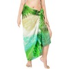 LA LEELA Women's Beachwear Sarong Coverups Bikini Skirt Swim Cover Up Summer Wraps Swimwear Beach Wrap Skirts for Women One Size Landscape, Green - 2 of 4