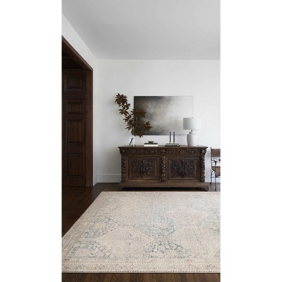 Hauteloom Marlene Medallion Beige & Blue Area Rug