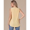 INSPIRE CHIC Women's Summer Eyelet Embroidery Sleeveless V Neck Loose Fit Casual Work Blouses - 3 of 4