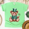 St. Patrick's Bear Clover - Women's Garment Dyed Graphic T-Shirt - 2 of 4