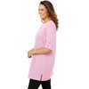 Woman Within Plus Size Perfect Roll-Tab-Sleeve Notch-Neck Tunic - 4 of 4