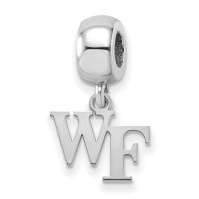 Black Bow Jewelry Sterling Silver Wake Forest Demon Deacons NCAA Bead Charm
