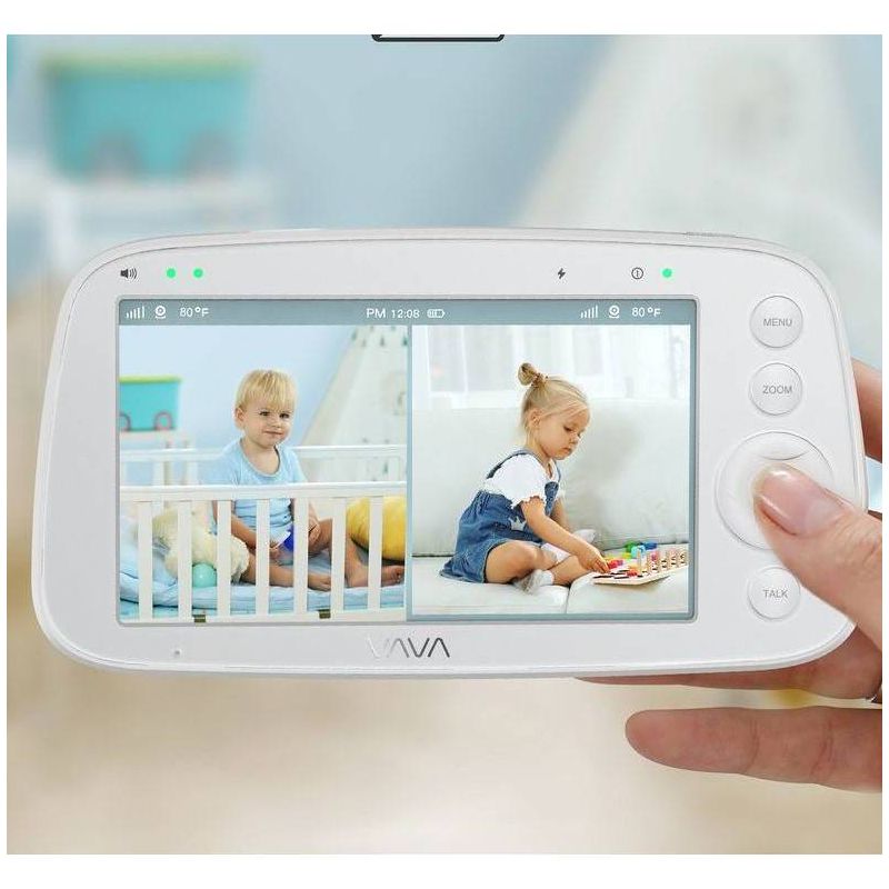 VAVA Split View 5&#34; 720P Video Baby Monitor with 2 Cameras, 3 of 9