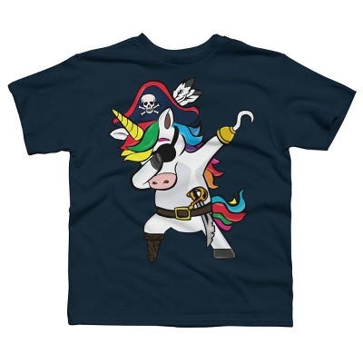 Boy's Design By Humans Dabbing Dance Pirate Unicorn Gifts Funny Halloween Costume Gift By lukesstore T-Shirt
