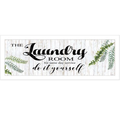 HomeRoots The Laundry Room White Framed Print Laundry Wall Art