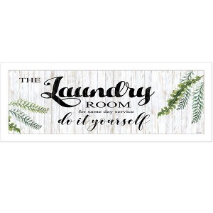 HomeRoots The Laundry Room White Framed Print Laundry Wall Art - 1 of 3