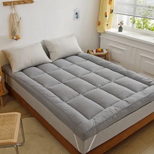 Okak Modern Cotton Deep Topper Tufted Mattress Pad for Comfy Sleep,Overfilled Bed Mattresses Protective Pad - 1 of 4