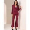 Allegra K Women's Business Work Notched Lapel Blazer and Long Pants 2 Pieces Suit Set - 4 of 4
