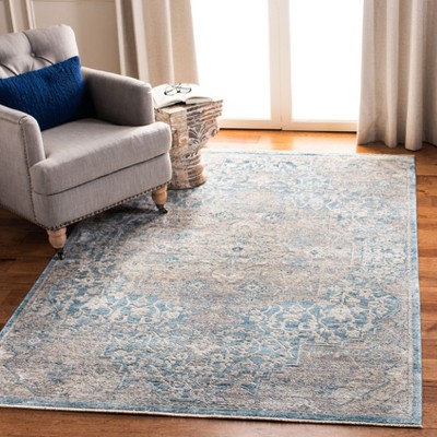 Elysian Bliss 4' x 6' Hand-Knotted Blue Wool & Viscose Rug