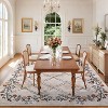 Large Living Room Rug Washable Modern Floral Accent Carpet with Non-Slip Backing, Ultra-Soft Low Pile Floor Cover for Dining Room - 2 of 4