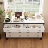 FUFU&GAGA White Modern Horizontal Multifunctional Dresser Bedroom Living Room Organiser Chest of Drawers - 4 of 4