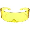 grinderPUNCH Futuristic Shield Sunglasses  Cyclops Cyberpunk Visor Glasses  80s Alien Mono (Neon Green) - 2 of 2