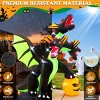 HOMDOX 8.5 × 4.3 × 7.6 FT Tall Giant Halloween Inflatable 3-Headed Dragon with Pumpkin Decoration, Built-in Flashing LEDs Glowing Eyes Easy Setup - 4 of 4
