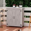 MOEPISY Potting Bench with Storage Cabinet and Metal Table Top for Outdoor Patio, Outdoor Work Station Table - 4 of 4
