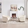 Kumasinova Modern 360° Swivel Chair, Comfy Pumpkin-Shaped Barrel Chair, Fabric Accent Chair, Solid Wood Base Sofa Chair, Armchair for Living Room - 2 of 4
