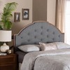 Baxton Studio Baxton Studio Madeline Fabric and Wood Headboard Gray/Walnut Brown - image 3 of 4