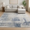 HomeRoots 8' X 10' Blue Abstract Hand Knotted Area Rug - 2 of 3