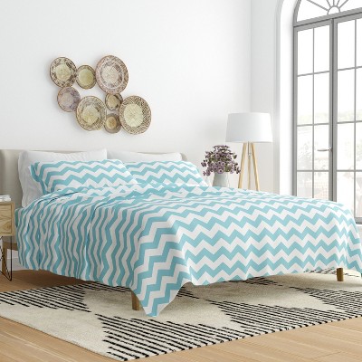 Turquoise Floral Kids Unisex Cotton Microfiber Sheet Set