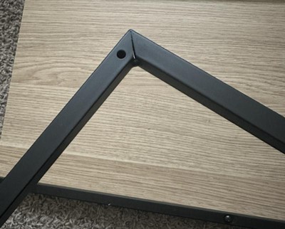 4 Tier Shoe Rack Black Metal With Natural Wood - Brightroom™ : Target