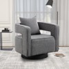 29"W Swivel Accent Open Back Chair Modern Comfy Sofa Chair For Nursery Bedroom Living Room, Club Chair Leisure Arm Chair - ModernLuxe - 4 of 4