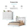 Mjkone Murphy Bed with Foldable Mattress,Modern Cube Cabinet Bed with Storage Drawer & USB Charging Station - 3 of 4