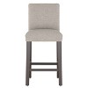 Barstool Gray Boucle - Threshold™: Modern Upholstered, Wood Frame, Fixed Height 31", Armless - 2 of 4