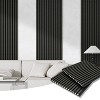 Wooakway 2-PC/4-PCs Acoustic Soundproof Slat Wall Panels 3D Decorative Wall Sculptures Modern Wall Decor Natural Wood/Black/Walnut - 2 of 4