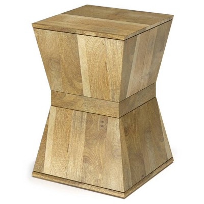 Wyndenhall Gladstone Side Table Natural: Modern Mango Wood End Table ...